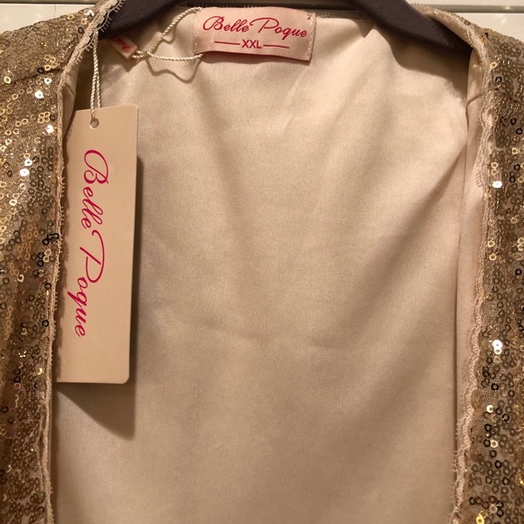 🎀DONATED NWT Elegant Bolero Jacket Gold 🎀 - Picture 7 of 7